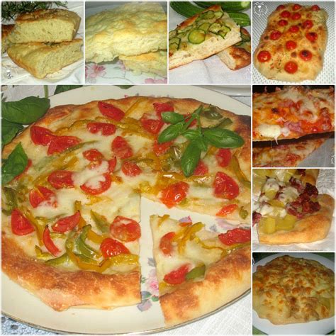Varietà di pizze e focacce