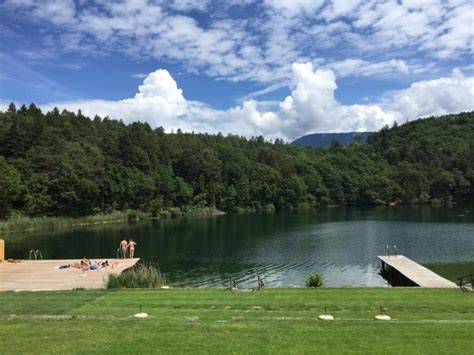 Un'immagine dei Laghi di Monticolo immersi nel bosco