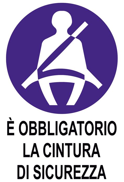 Segnale di obbligo di uso di cinture di sicurezza