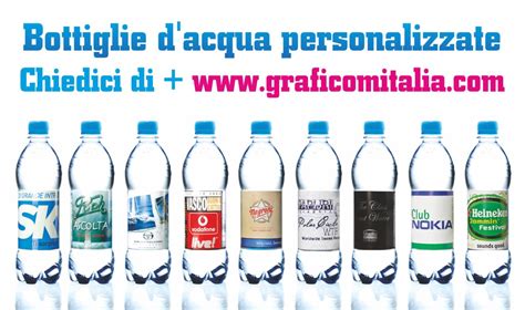 Bottiglie di acqua personalizzate