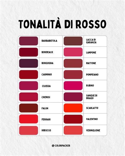 Campione di tessuti con diverse tonalità di viola e rosso