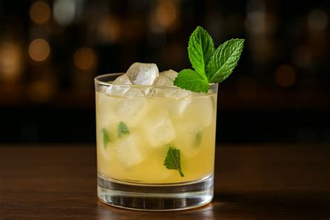 Immagine di un bicchiere di Hugo Cocktail con menta e limone