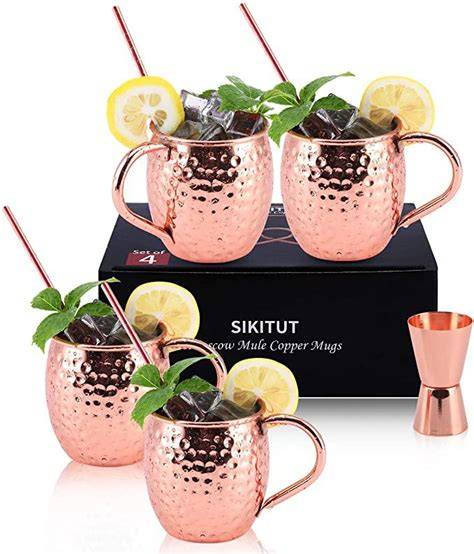 Coppia di tazze di rame con Moscow Mule