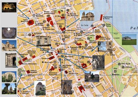 Mappa di Palermo con punti di interesse enogastronomici