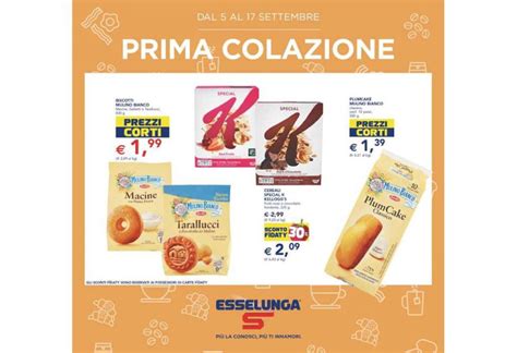 Prodotti per la colazione in offerta da Esselunga