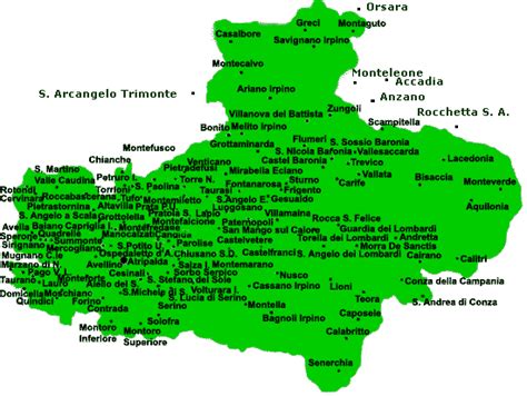 Mappa Irpinia