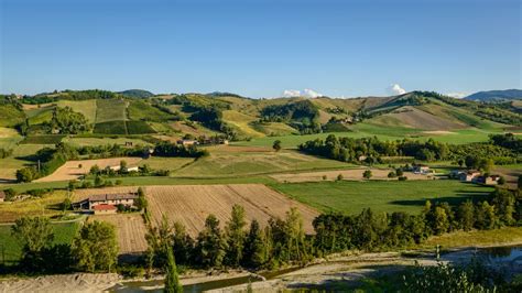 Panorama dei Colli Piacentini con vigneti