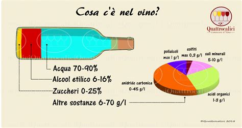 grafico a torta che mostra la composizione di un vino ideale, con sezioni per alcol, acidità, tannini e dolcezza
