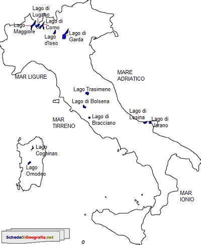 Mappa dei principali territori vinicoli italiani