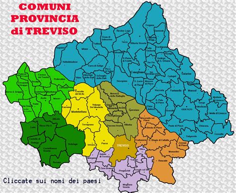 Mappa della provincia di Treviso